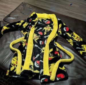 Pokemon Pikachu Fleece Robe Size 6 Great Condition